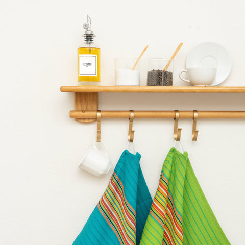 Salsa Stripe Kitchen Towels - College Bath and Body