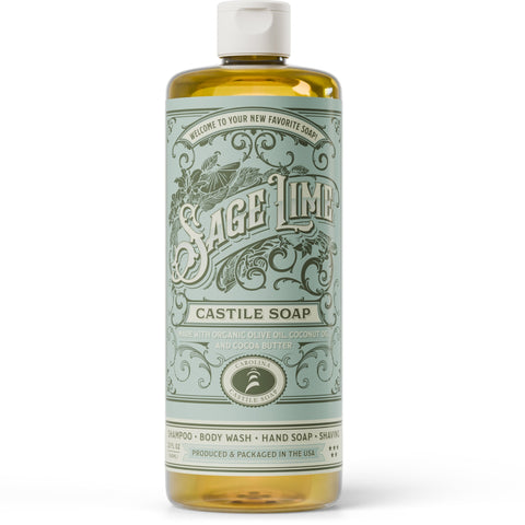 Sage Lime Castile Soap - College Bath and Body