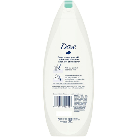 Dove Sensitive Skin Body Wash - 12 oz - Hypoallergenic & Fragrance-Free