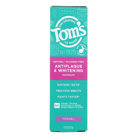 Tom's of Maine Antiplaque & Whitening Fennel Toothpaste 4.5 oz