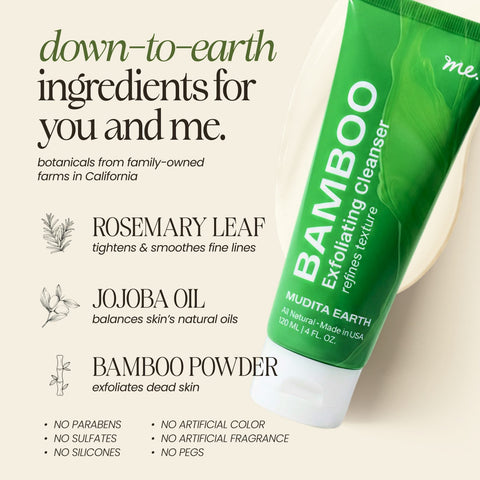 Bamboo Microdermabrasion Exfoliating Cleanser - College Bath and Body
