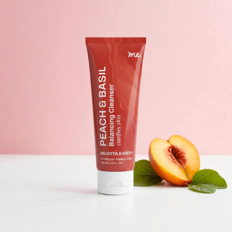 Peach & Basil Balancing Face Cleanser - College Bath and Body