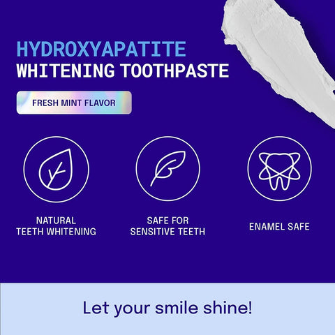 Active Wow 24k White Hydroxyapatite Whitening Toothpaste - Fresh Mint - College Bath and Body
