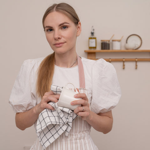 Stripe & Check Kitchen Towel Set - College Bath and Body