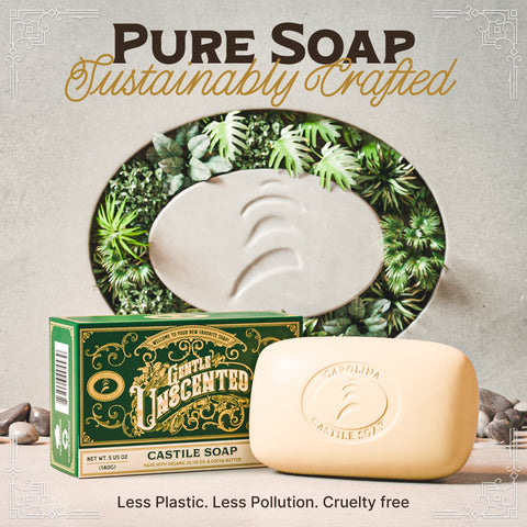 Castile Bar Soap - Gentle Unscented - College Bath and Body