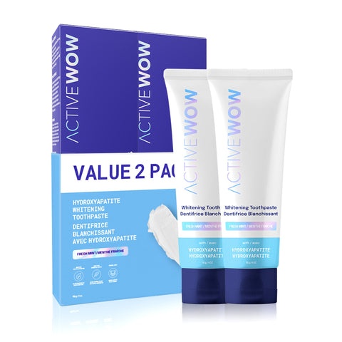 Active Wow 24k White Hydroxyapatite Whitening Toothpaste - Fresh Mint - College Bath and Body
