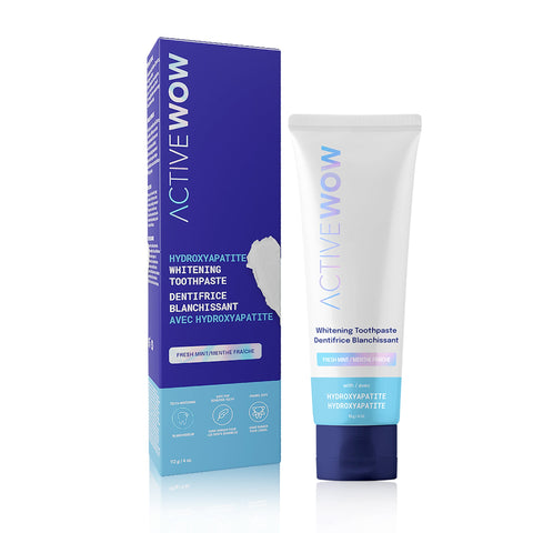 Active Wow 24k White Hydroxyapatite Whitening Toothpaste - Fresh Mint - College Bath and Body