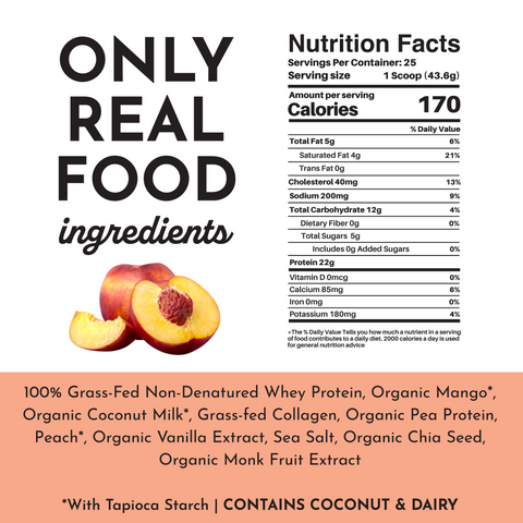 Peaches and Cream Protein Powder - College Bath and Body