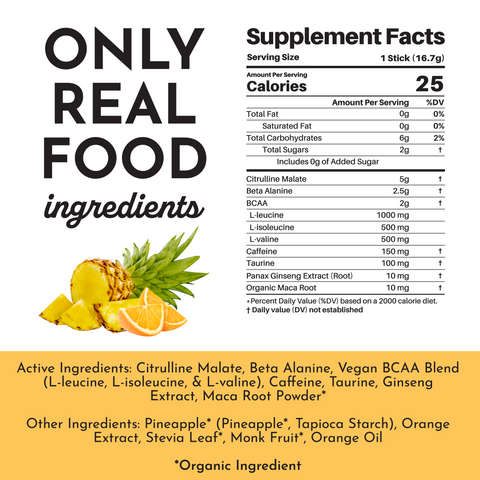 Orange Pineapple Pre-Workout Stick - College Bath and Body