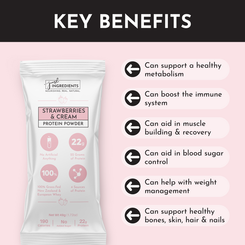 Strawberries & Cream Protein Powder Stick - College Bath and Body