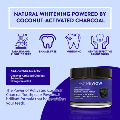 Activated Charcoal Teeth Whitening Powder - College Bath and Body