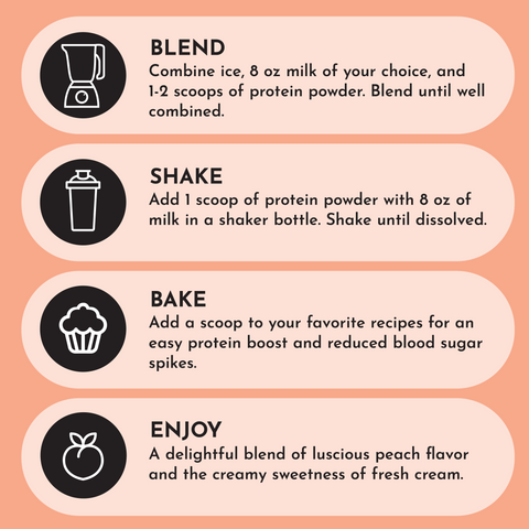 Peaches and Cream Protein Powder - College Bath and Body