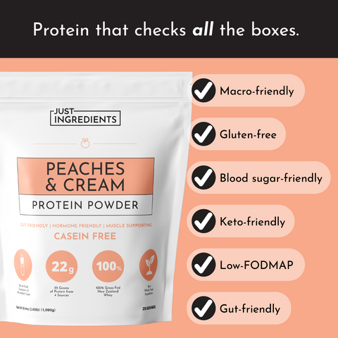 Peaches and Cream Protein Powder - College Bath and Body
