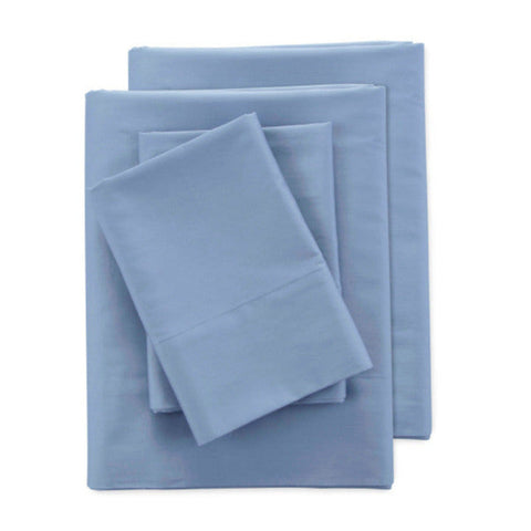 Clean Design Home® Supima™ Cotton Percale Sheet Set-Solid Color - College Bath and Body