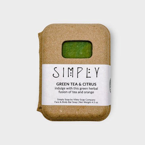 GREEN TEA + CITRUS BAR SOAP - College Bath and Body