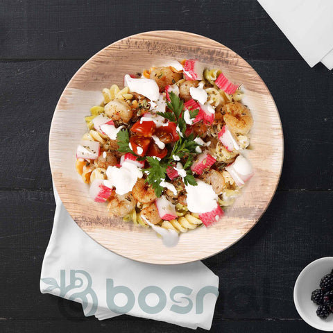 Bosnal - Palm Leaf Biodegradable Plates, 6 inch, Round - College Bath and Body