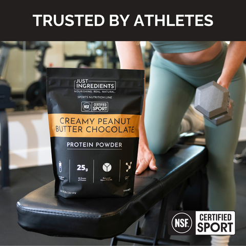 Creamy Peanut Butter Chocolate Protein Powder - NSF - College Bath and Body