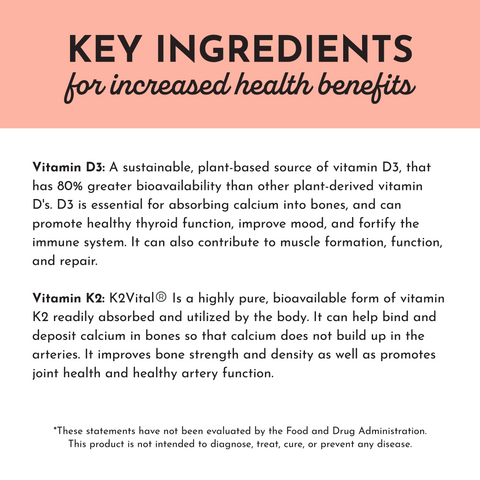 Vitamin D3 + K2 - College Bath and Body