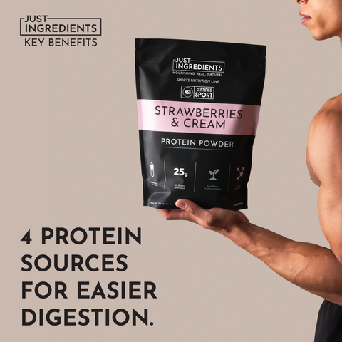 Strawberries and Cream Protein Powder - NSF - College Bath and Body