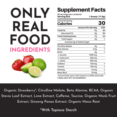 Strawberry Limeade Pre-Workout - NSF - College Bath and Body