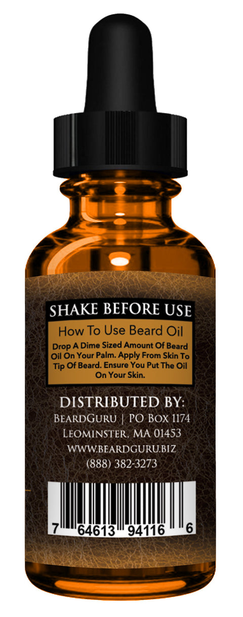 BeardGuru Old Leather Beard Oil - College Bath and Body