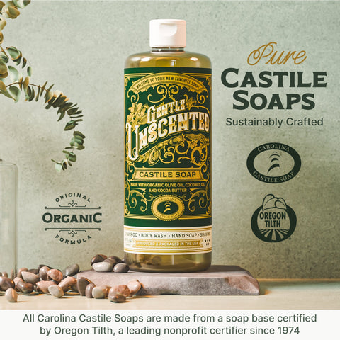Gentle Unscented Castile Soap - College Bath and Body