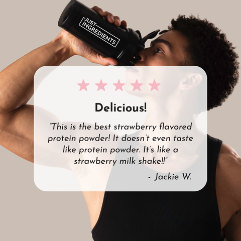 Strawberries and Cream Protein Powder - NSF - College Bath and Body