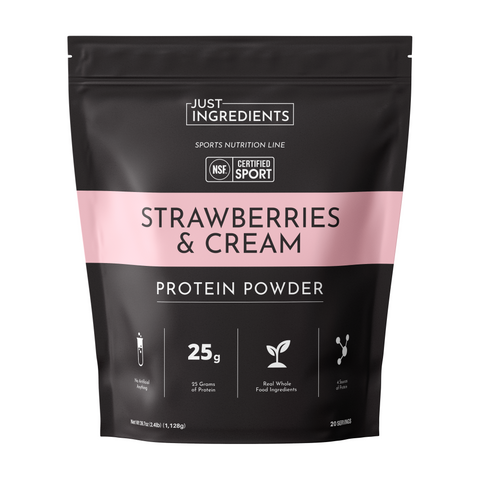 Strawberries and Cream Protein Powder - NSF - College Bath and Body