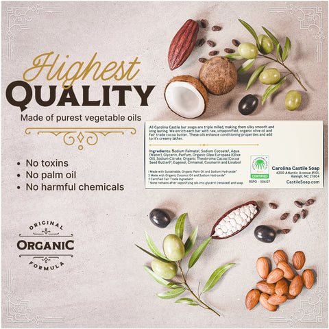 Castile Bar Soap - Tobacco Vanilla - College Bath and Body