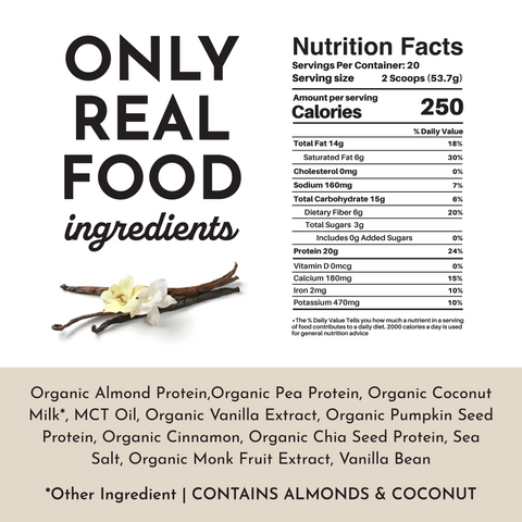 Vegan Vanilla Bean Protein Powder - College Bath and Body