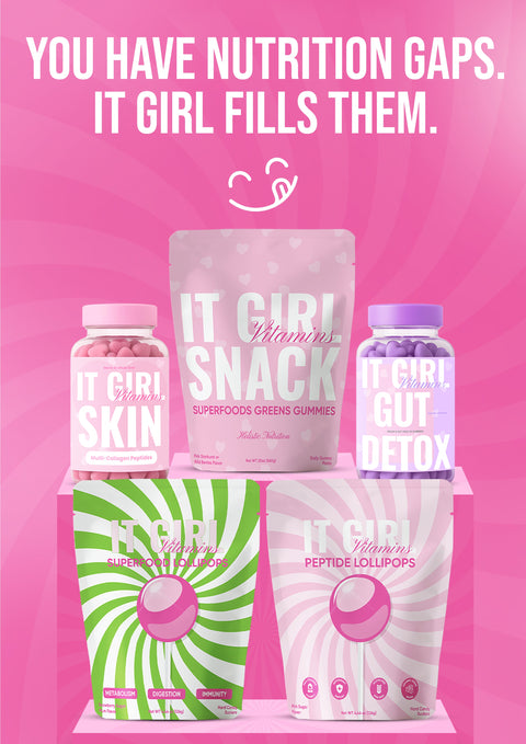 It Girl Beauty Lollipops - Collagen Peptides & Vitamin C Healthy Candy for Skin, Hair, Nails - College Bath and Body