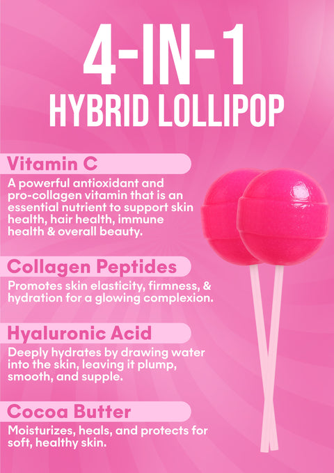 It Girl Beauty Lollipops - Collagen Peptides & Vitamin C Healthy Candy for Skin, Hair, Nails - College Bath and Body