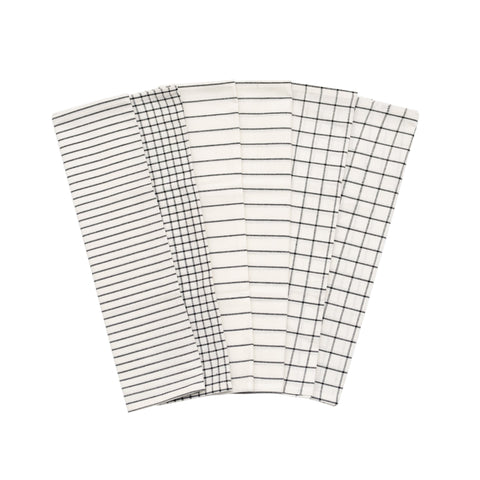 Stripe & Check Kitchen Towel Set - College Bath and Body
