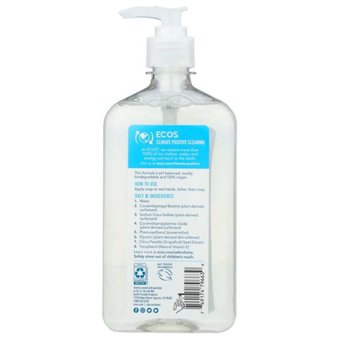 ECOS Hand Soap - Hypoallergenic, Free & Clear, 17 oz | Gentle & Safe