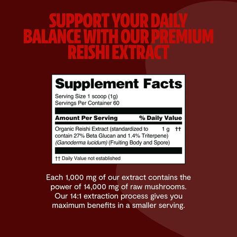 Reishi Mushroom Extract Powder - College Bath and Body