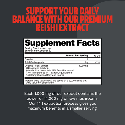 Reishi Mushroom Extract Powder - College Bath and Body