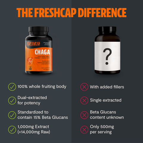 Chaga Mushroom Extract Capsules - College Bath and Body