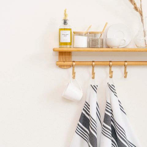 Striped Kitchen Towels - College Bath and Body