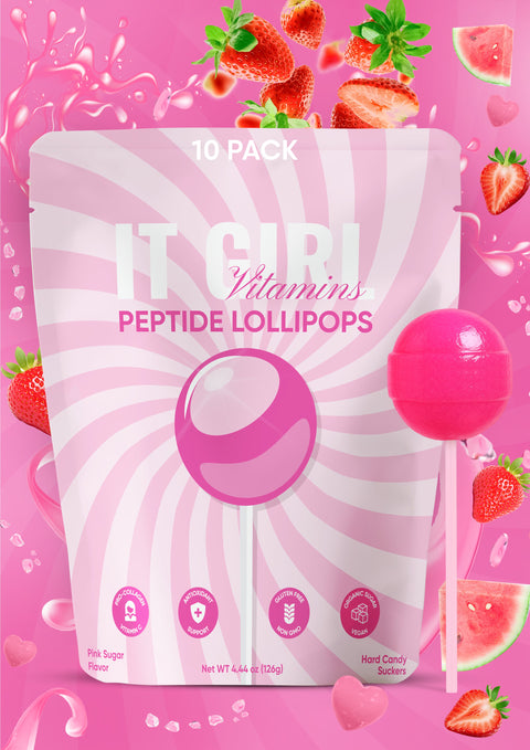 It Girl Beauty Lollipops - Collagen Peptides & Vitamin C Healthy Candy for Skin, Hair, Nails - College Bath and Body