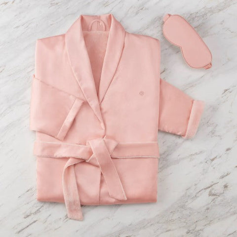 Clean Design Home® Satin Robe with Eyemask Gift Set - College Bath and Body