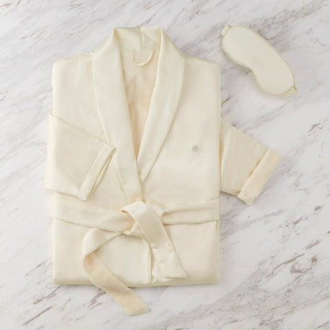 Clean Design Home® Satin Robe with Eyemask Gift Set - College Bath and Body