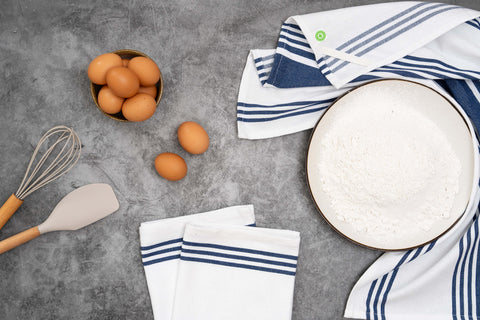 Striped Kitchen Towels - College Bath and Body